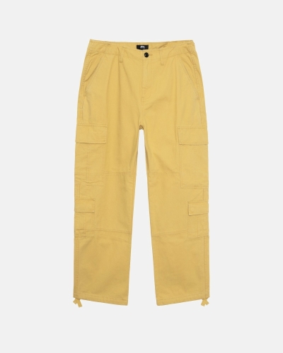 Yellow Men's Stussy Ripstop Surplus Cargo Pants | CA0000592